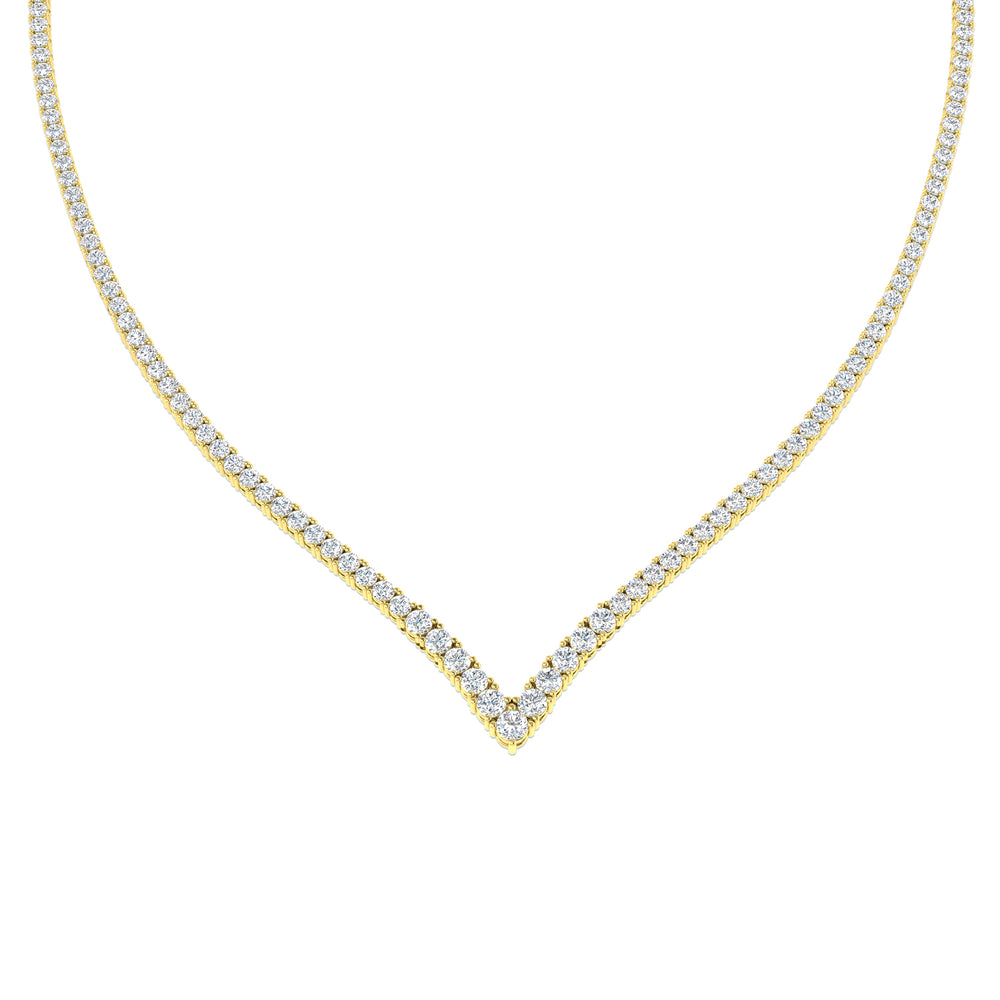 Alder Diamond Tennis Necklace 9ct Gold Platinum