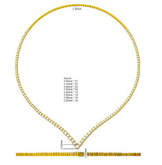 9.2 Carat D-E/VS Lab Grown Diamond Tennis Necklace 9k White Gold Ready To Ship