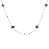 Simon Clover Diamond Necklace 1.5ct Gold Platinum