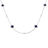 Simon Clover Diamond Necklace 1.5ct Gold Platinum