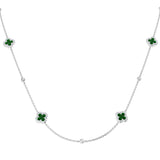 Simon Clover Diamond Necklace 1.5ct Gold Platinum