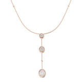 Anetol Baguette Brilliant Diamond Necklace 0.75ct Gold Platinum