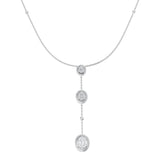 Anetol Baguette Brilliant Diamond Necklace 0.75ct Gold Platinum