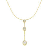 Anetol Baguette Brilliant Diamond Necklace 0.75ct Gold Platinum