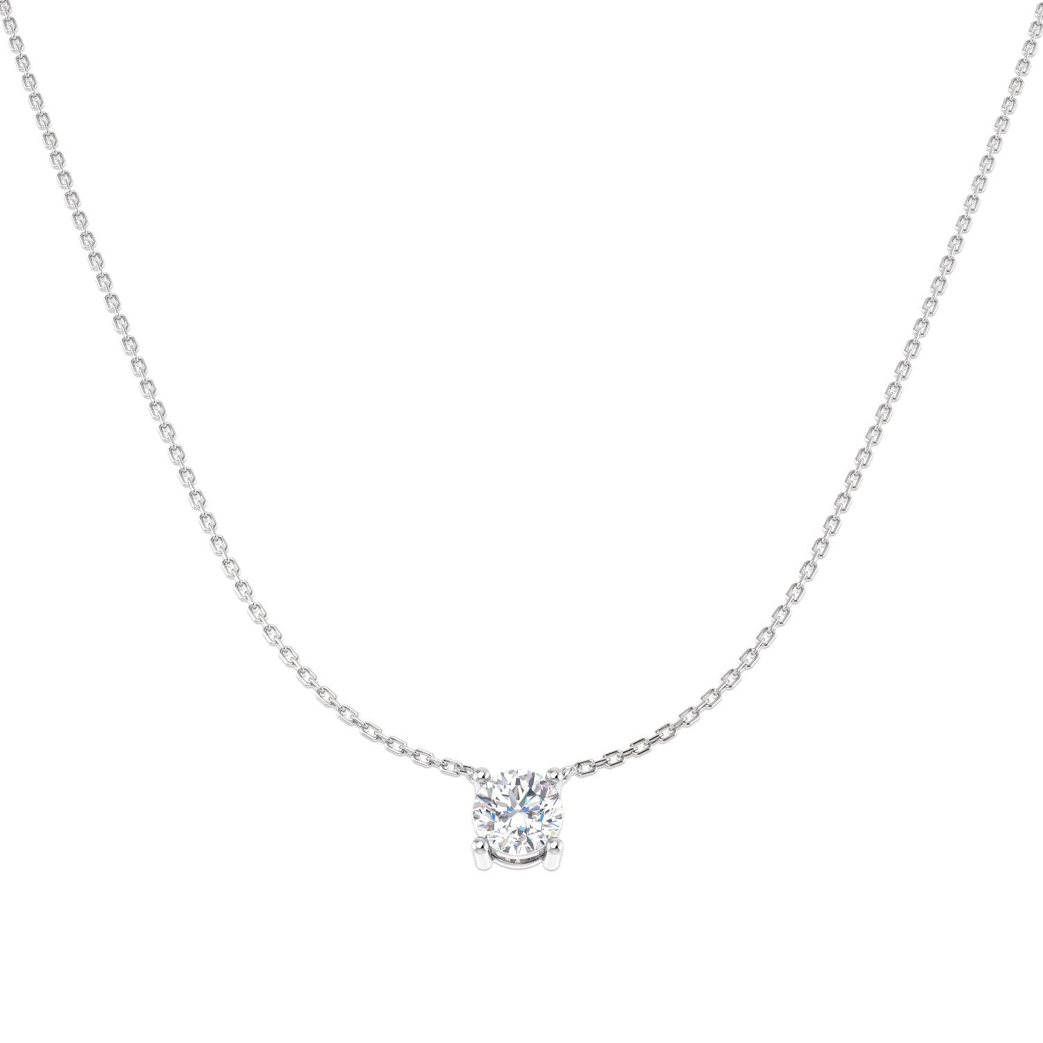 1 Carat D-E/VS Lab Grown Diamond Solitaire Necklace 9k White Gold Ready To Ship