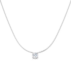 1 Carat D-E/VS Lab Grown Diamond Solitaire Necklace 9k White Gold Ready To Ship