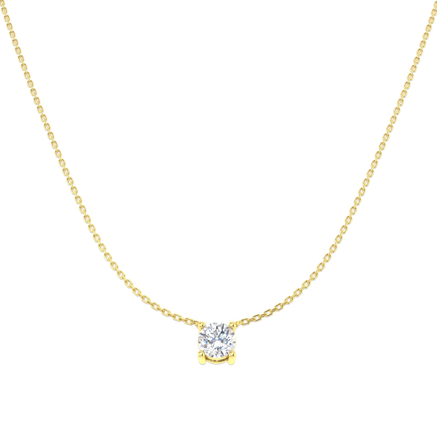 1 Carat D-E/VS Lab Grown Diamond Solitaire Necklace 9k Yellow Gold Ready To Ship