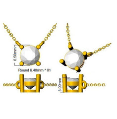 1 Carat D-E/VS Lab Grown Diamond Solitaire Necklace 9k White Gold Ready To Ship