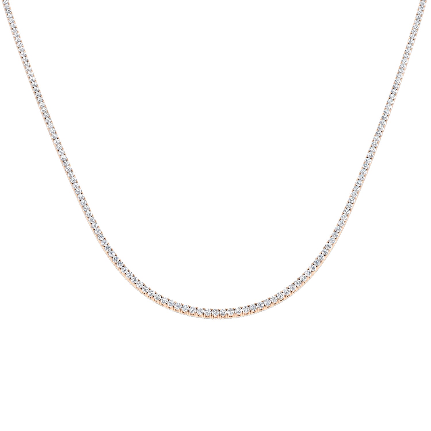 Asset Tennis Necklace 2ct to 7ct Platinum Gold