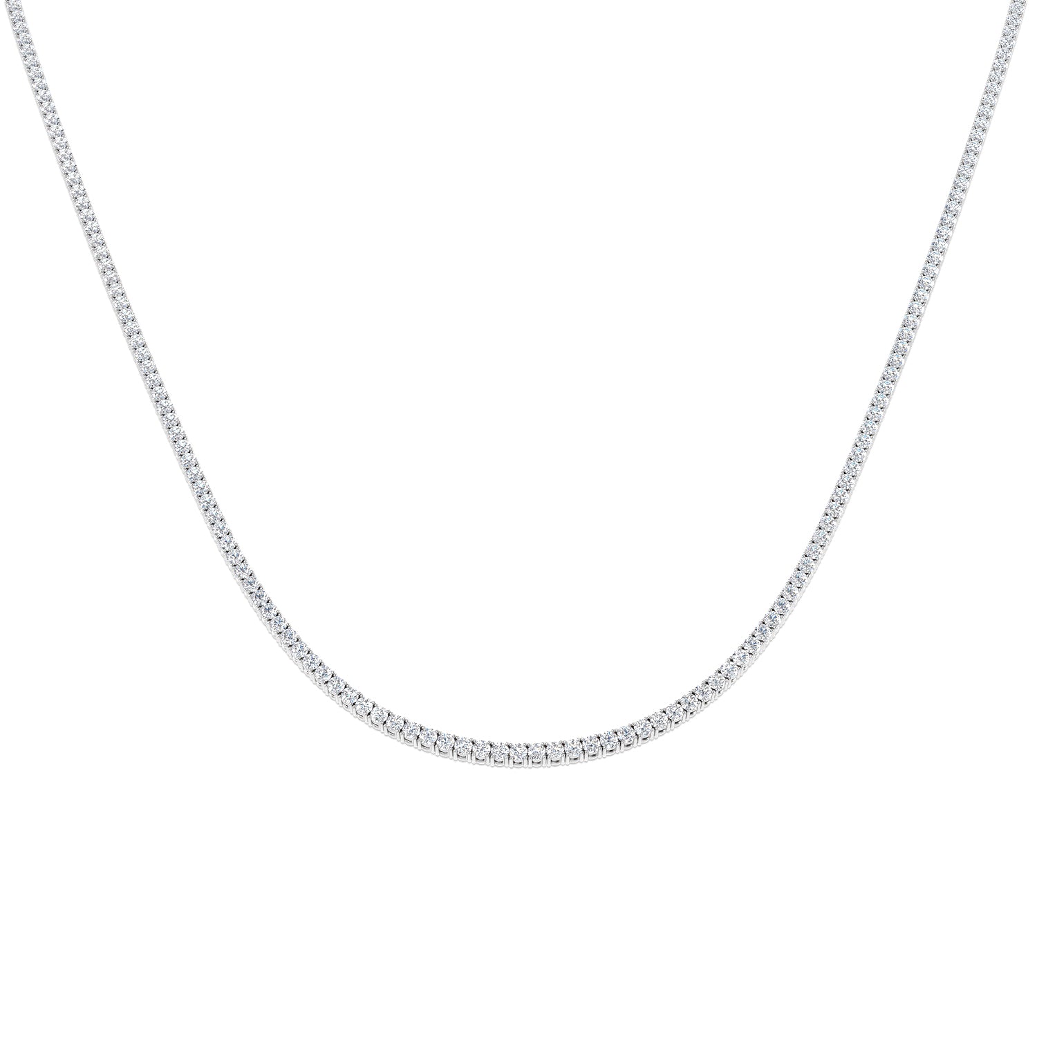 Asset Tennis Necklace 2ct to 7ct Platinum Gold