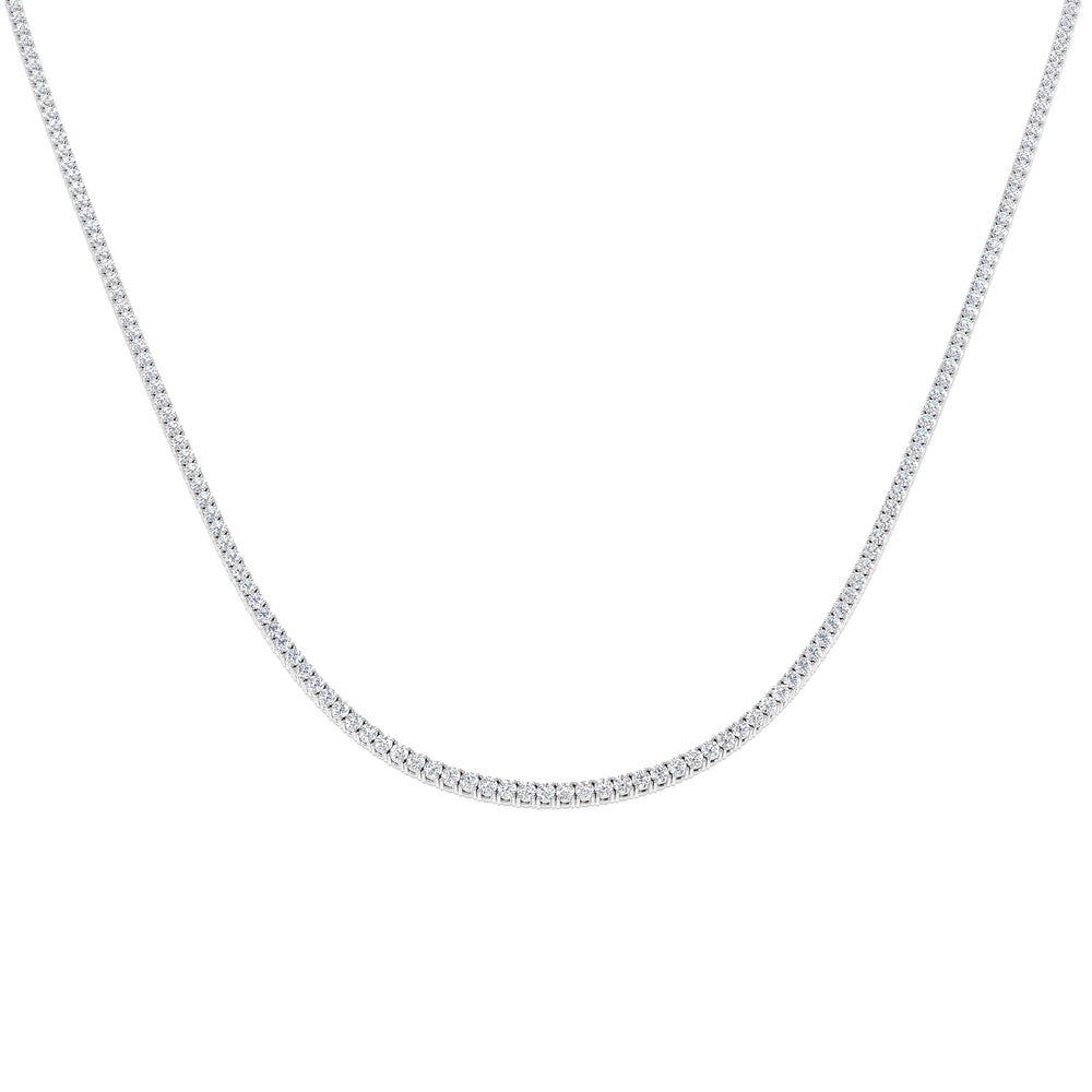 Asset Tennis Necklace 2ct to 7ct Platinum Gold