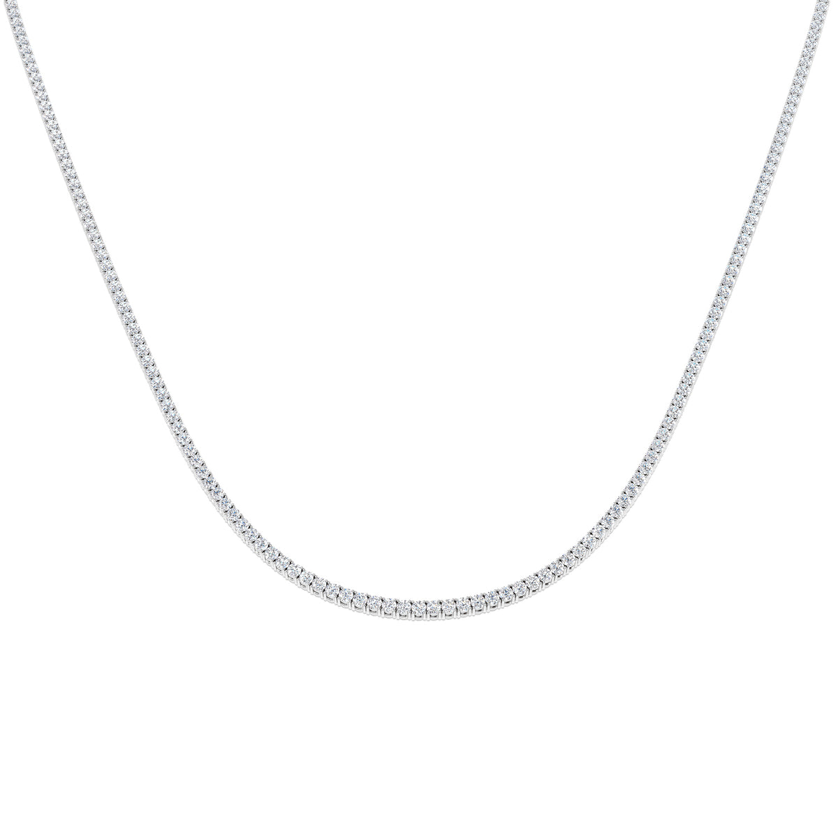 Asset Tennis Necklace 2ct to 7ct Platinum Gold