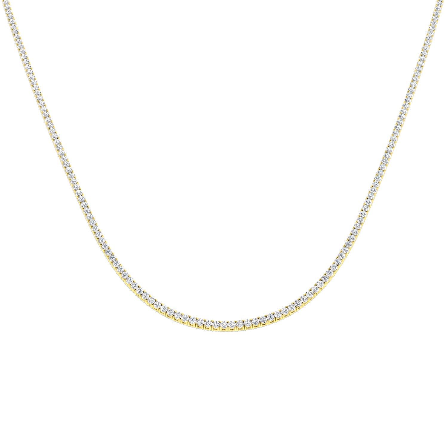 Asset Tennis Necklace 2ct to 7ct Platinum Gold