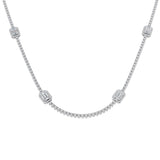 Angel Baguette Brilliant Necklace 3ct to 4.5ct Gold Platinum