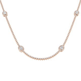 Angel Baguette Brilliant Necklace 3ct to 4.5ct Gold Platinum