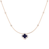 Anime Blue Sapphire Necklace 1.25ct to 1.75ct Gold Platinum