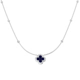 Anime Blue Sapphire Necklace 1.25ct to 1.75ct Gold Platinum