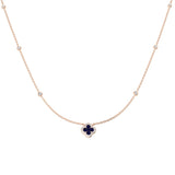 Angry Blue Sapphire Necklace 0.5ct to 1.25ct Gold Platinum
