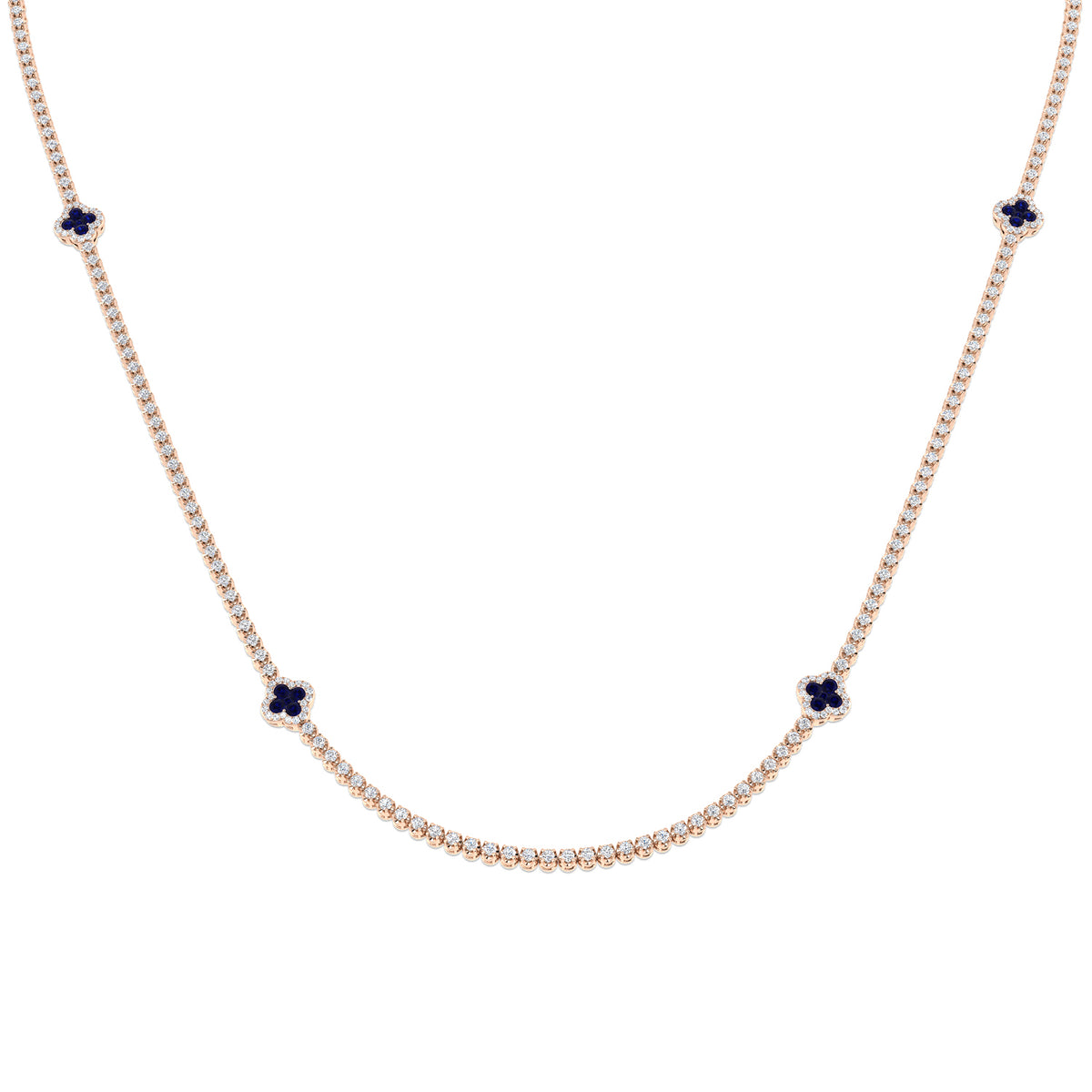 Anion Sapphire Necklace 4ct to 4.5ct Gold Platinum