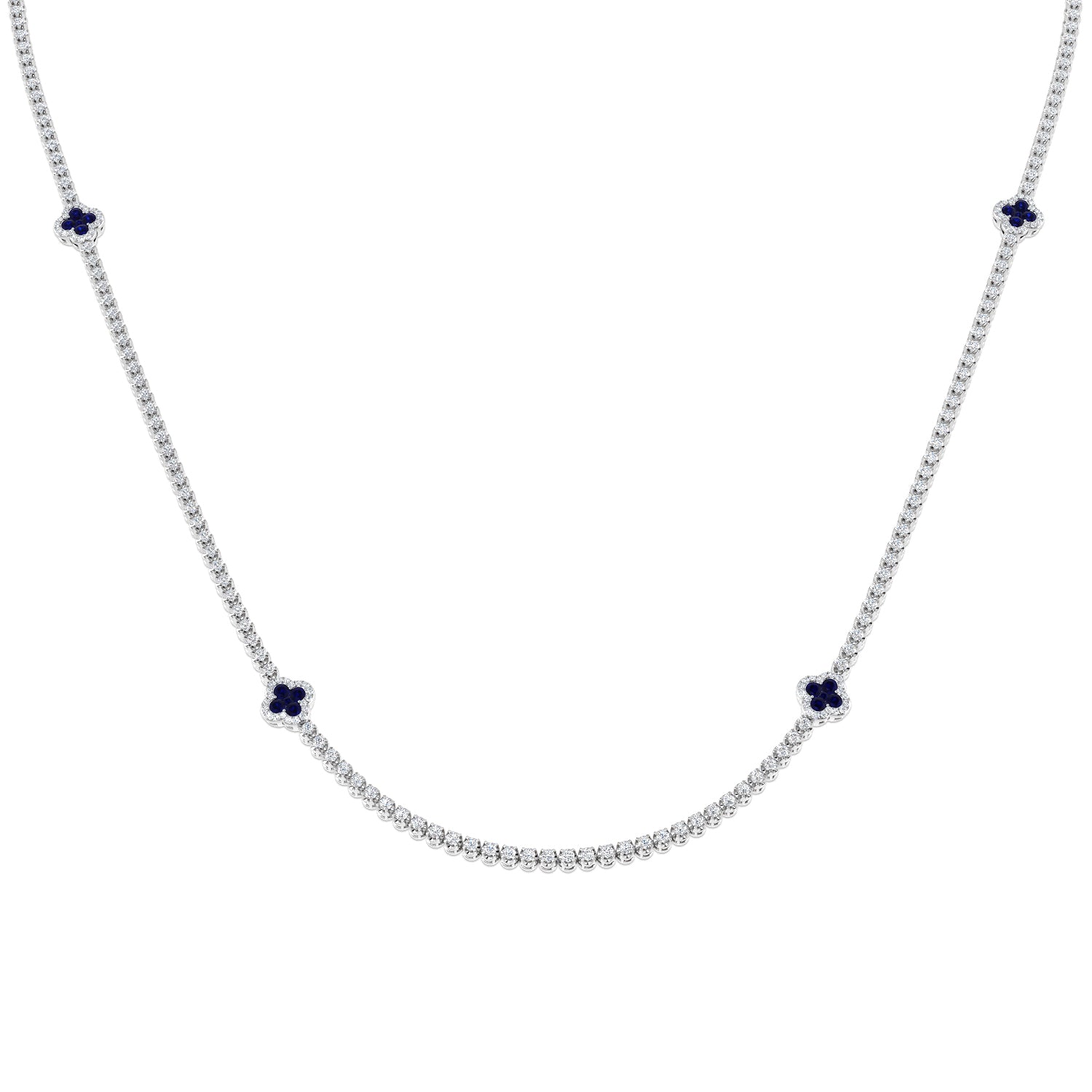 Anion Sapphire Necklace 4ct to 4.5ct Gold Platinum