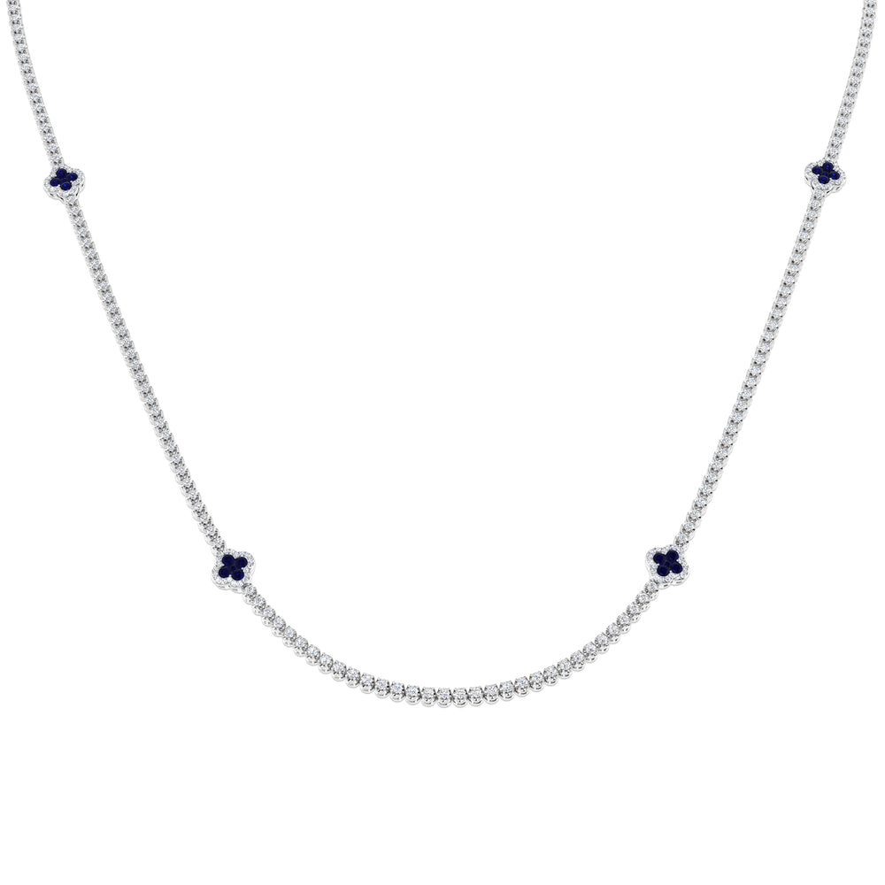 Anion Sapphire Necklace 4ct to 4.5ct Gold Platinum