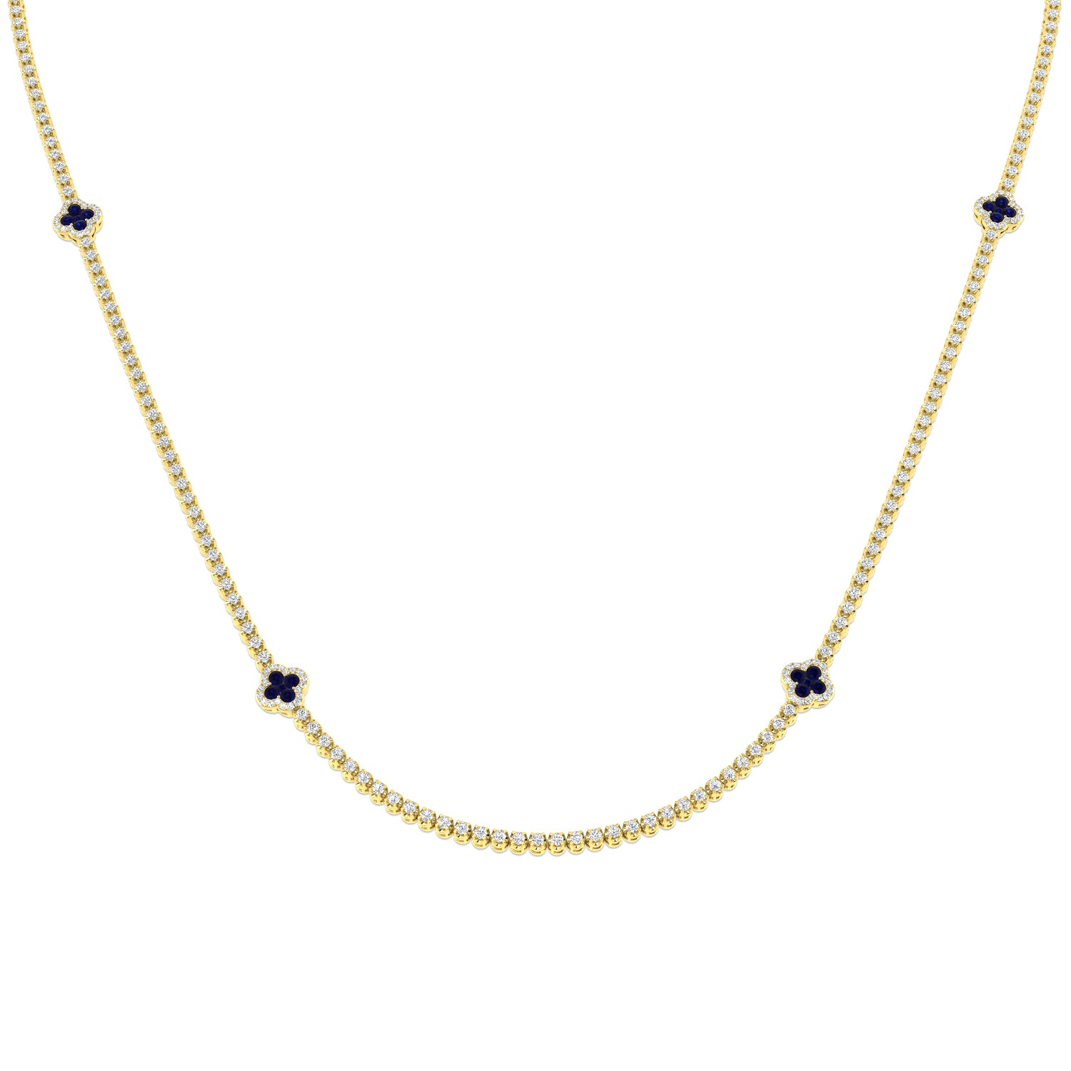 Anion Sapphire Necklace 4ct to 4.5ct Gold Platinum