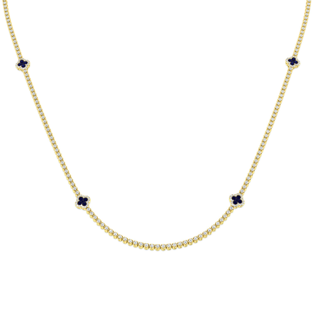 Anion Sapphire Necklace 4ct to 4.5ct Gold Platinum
