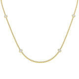 Angle Diamond Clover Necklace 4.5ct Gold Platinum