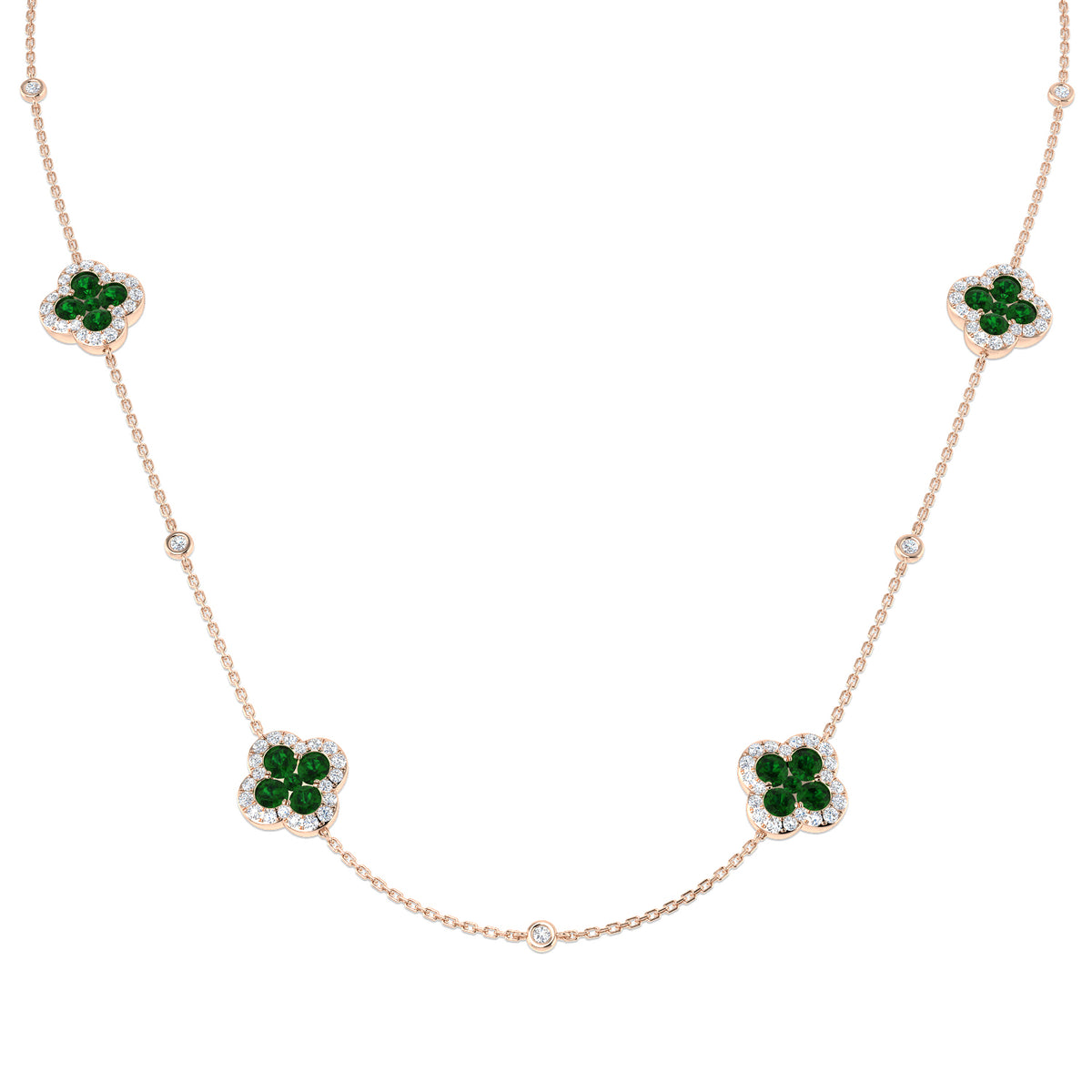 Ankh Emerald Necklace 4ct to 4.5ct Platinum Gold