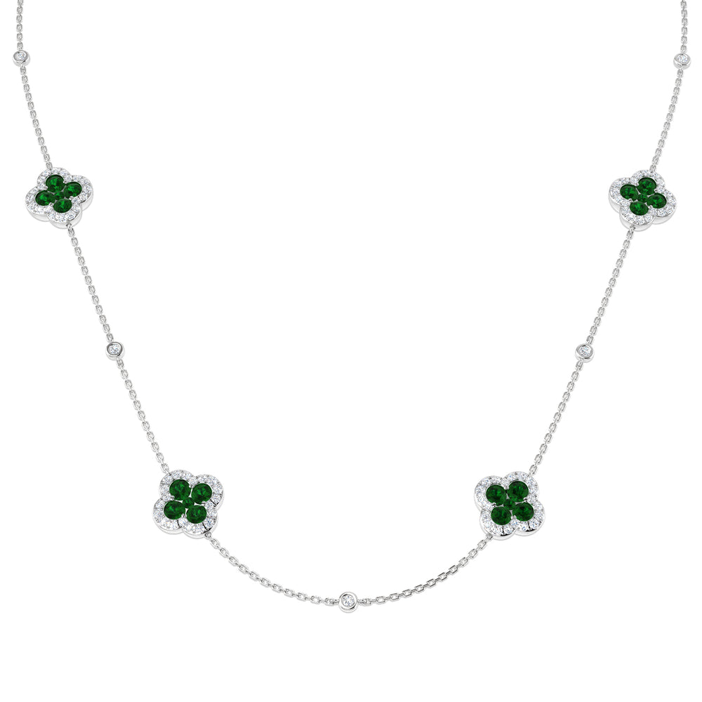 Ankh Emerald Necklace 4ct to 4.5ct Platinum Gold