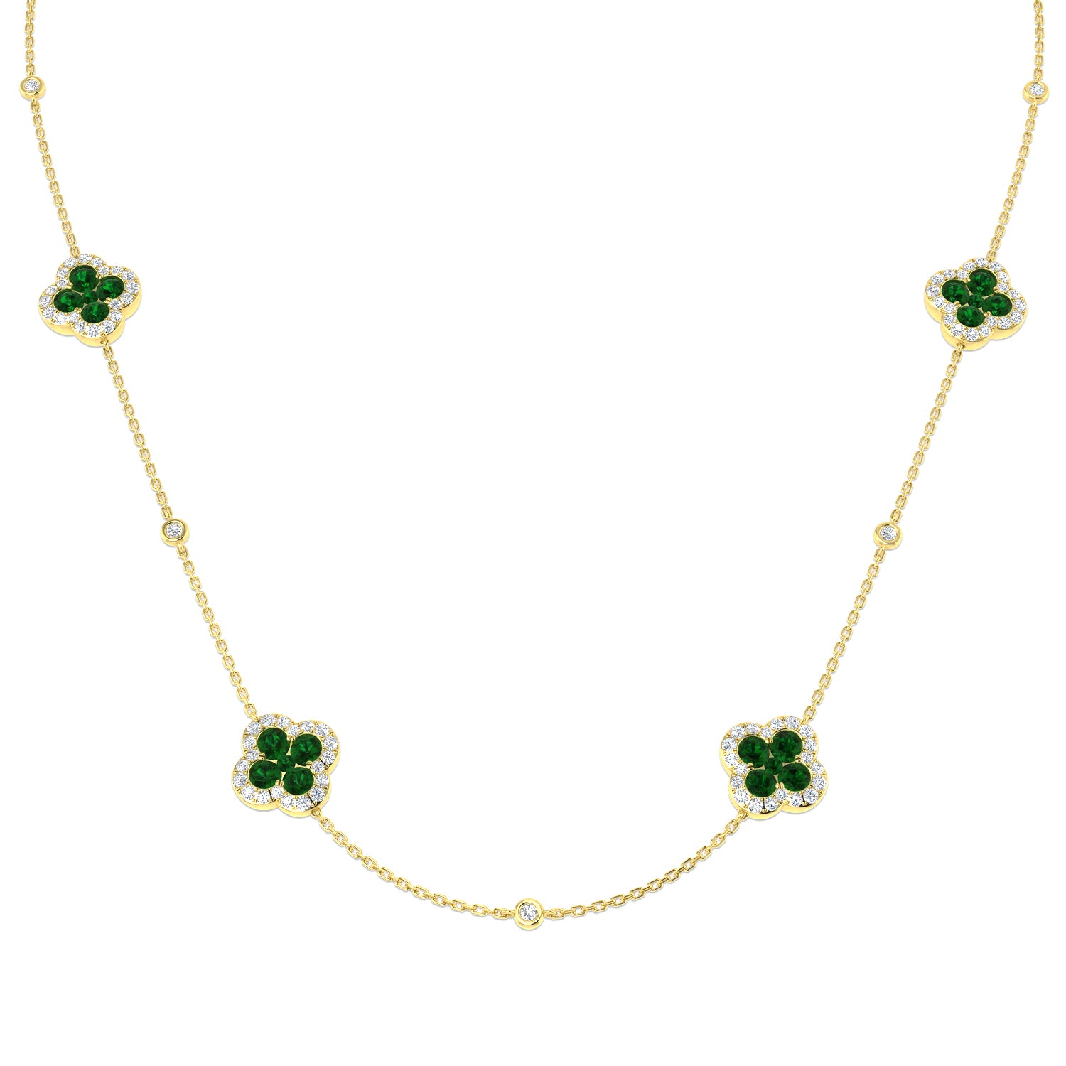 Ankh Emerald Necklace 4ct to 4.5ct Platinum Gold