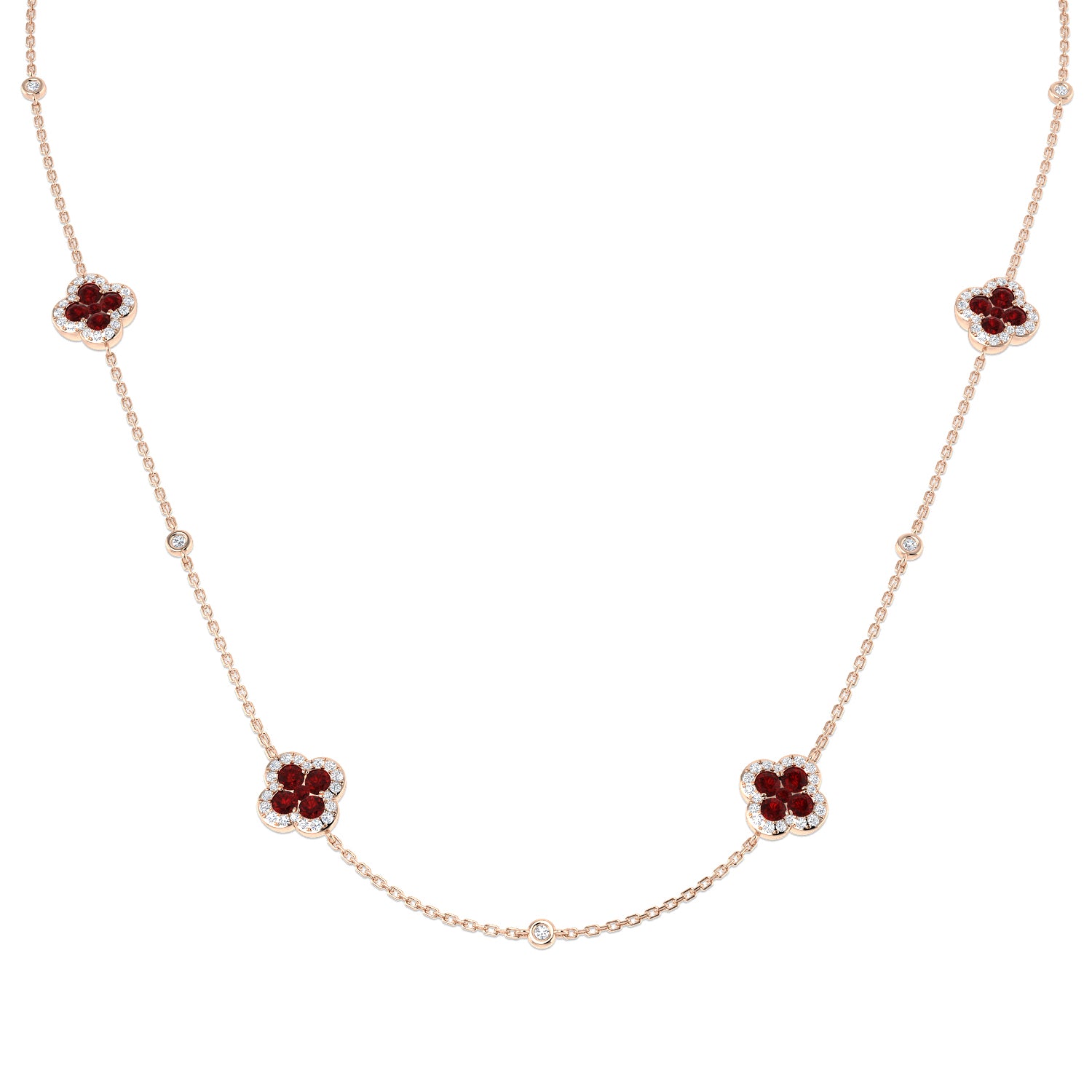 Thomas Ruby Necklace 2.5ct Gold and Platinum