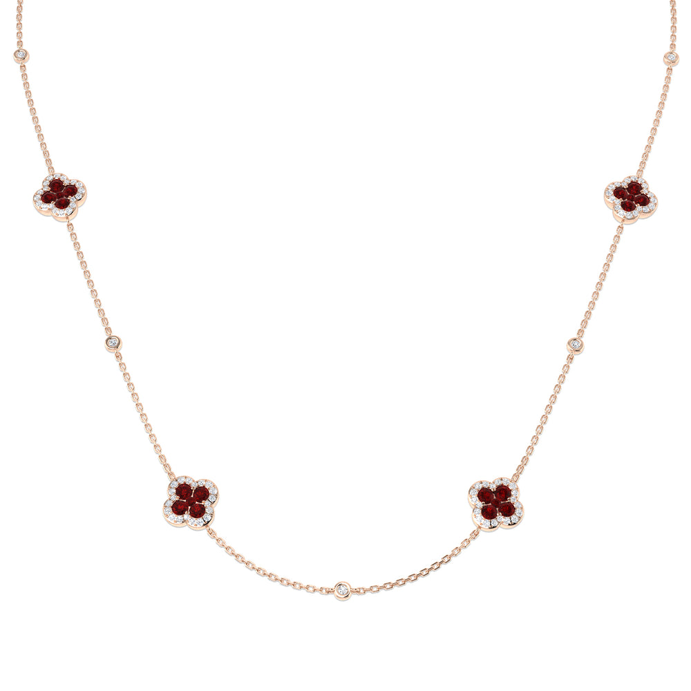 Thomas Ruby Necklace 2.5ct Gold and Platinum