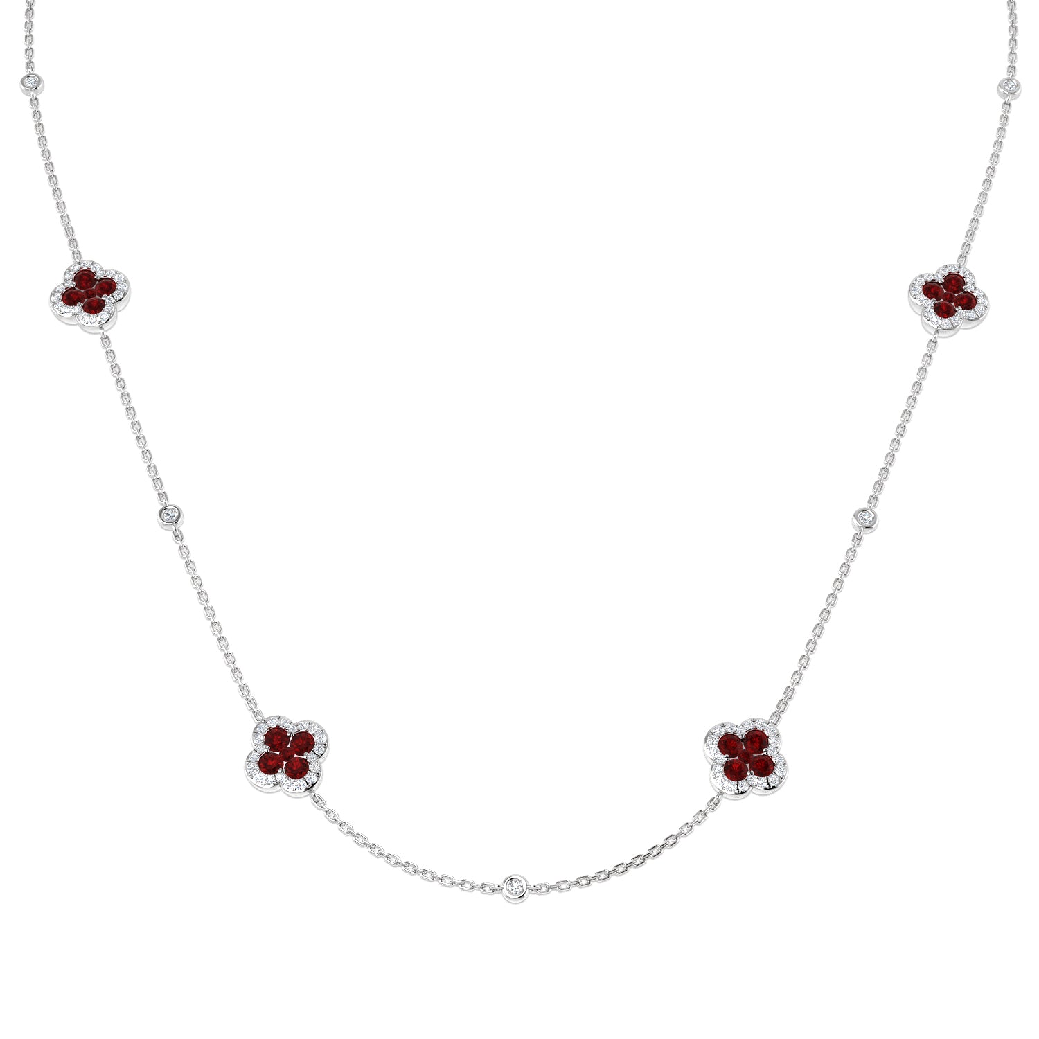 Thomas Ruby Necklace 2.5ct Gold and Platinum
