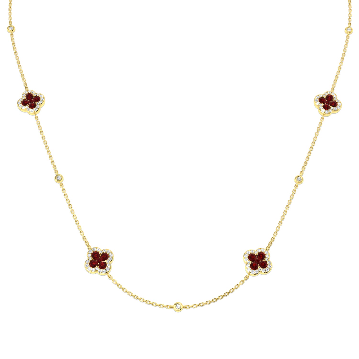 Thomas Ruby Necklace 2.5ct Gold and Platinum