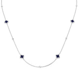 Stuart Blue Sapphire Necklace 0.75ct to 6ct Gold Platinum
