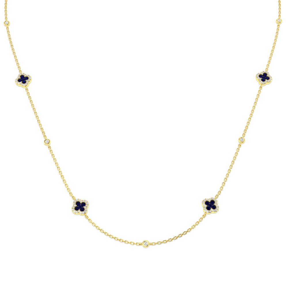Stuart Blue Sapphire Necklace 0.75ct to 6ct Gold Platinum