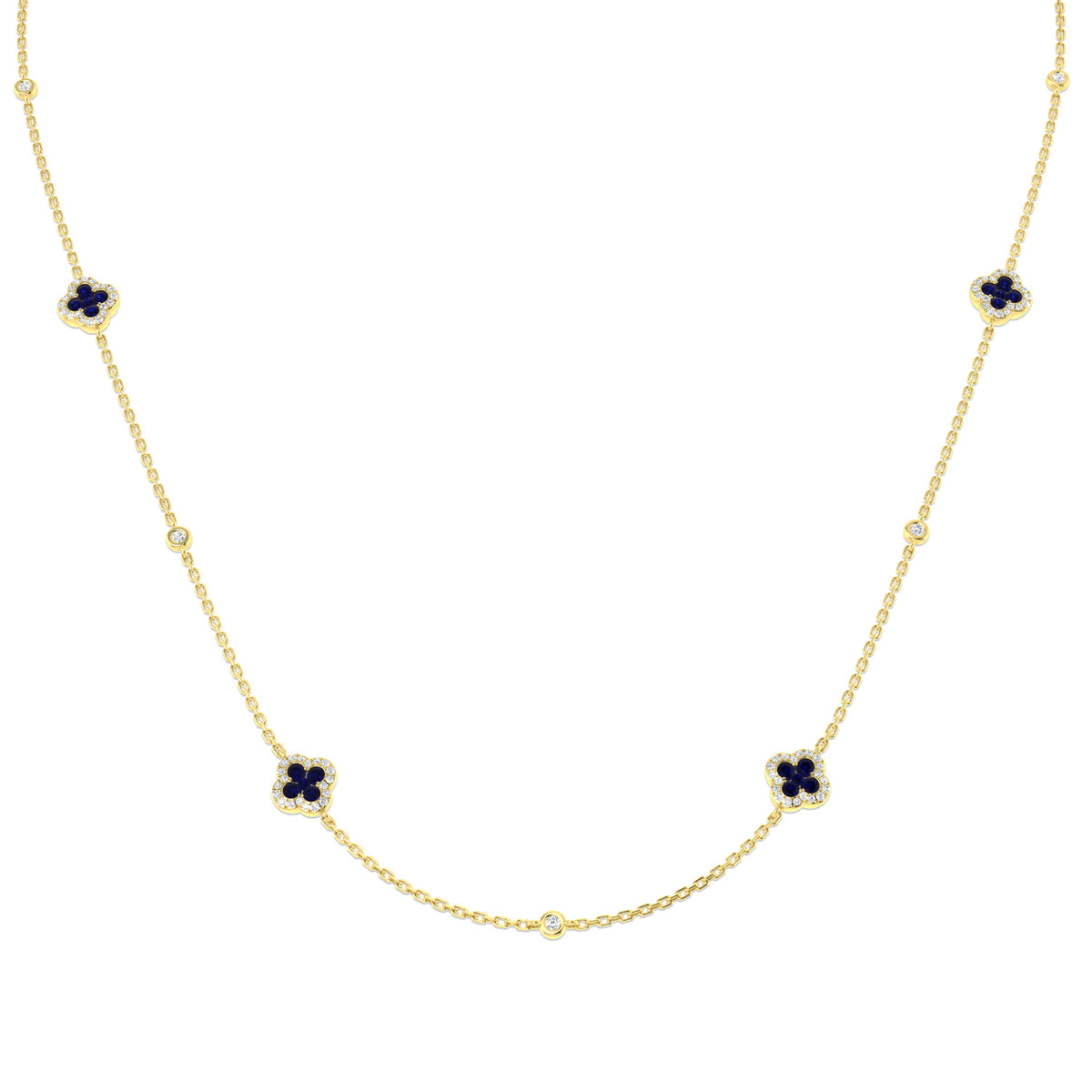 Stuart Blue Sapphire Necklace 0.75ct to 6ct Gold Platinum