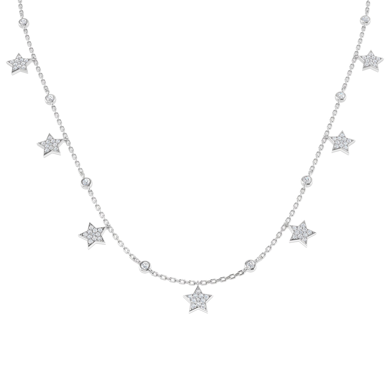 Annex Diamond Necklace 0.5ct Gold Platinum