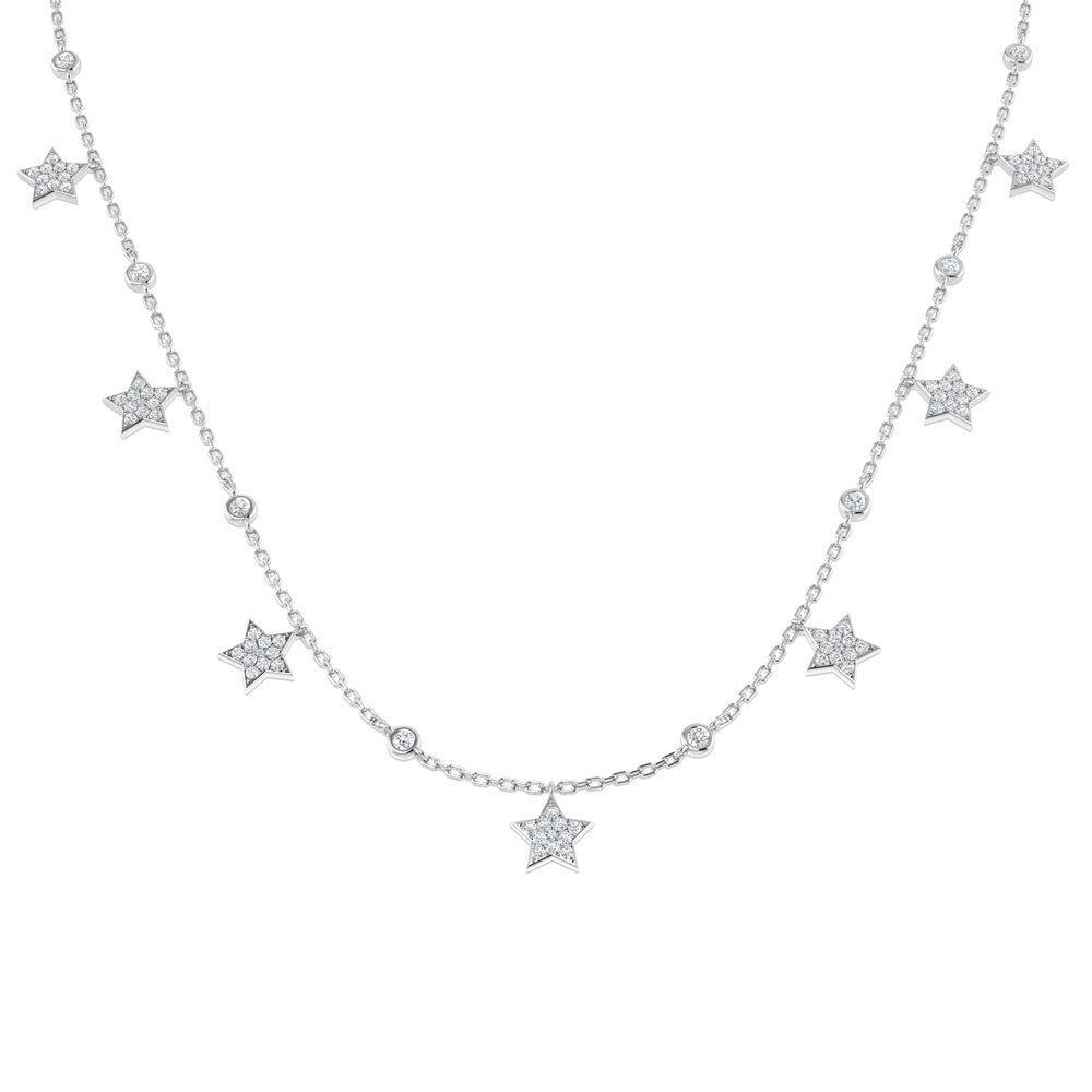 Annex Diamond Necklace 0.5ct Gold Platinum