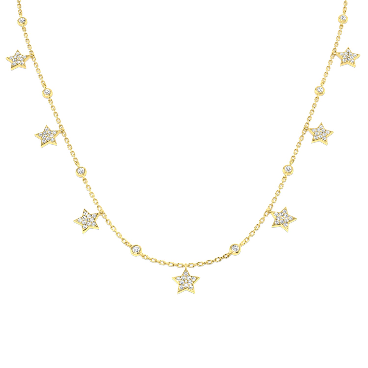 Annex Diamond Necklace 0.5ct Gold Platinum