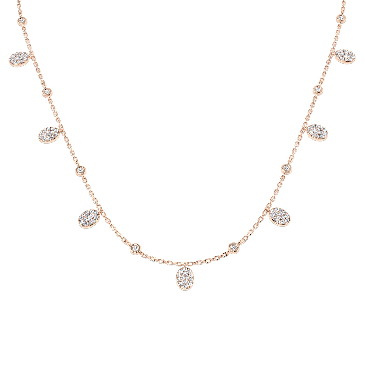 Annoy Diamond Necklace 0.5ct Platinum Gold