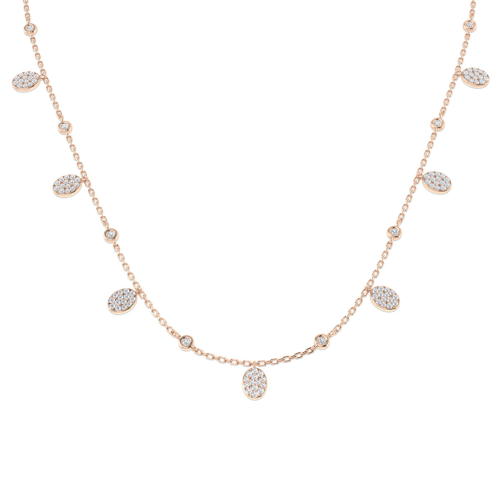 Annoy Diamond Necklace 0.5ct Platinum Gold