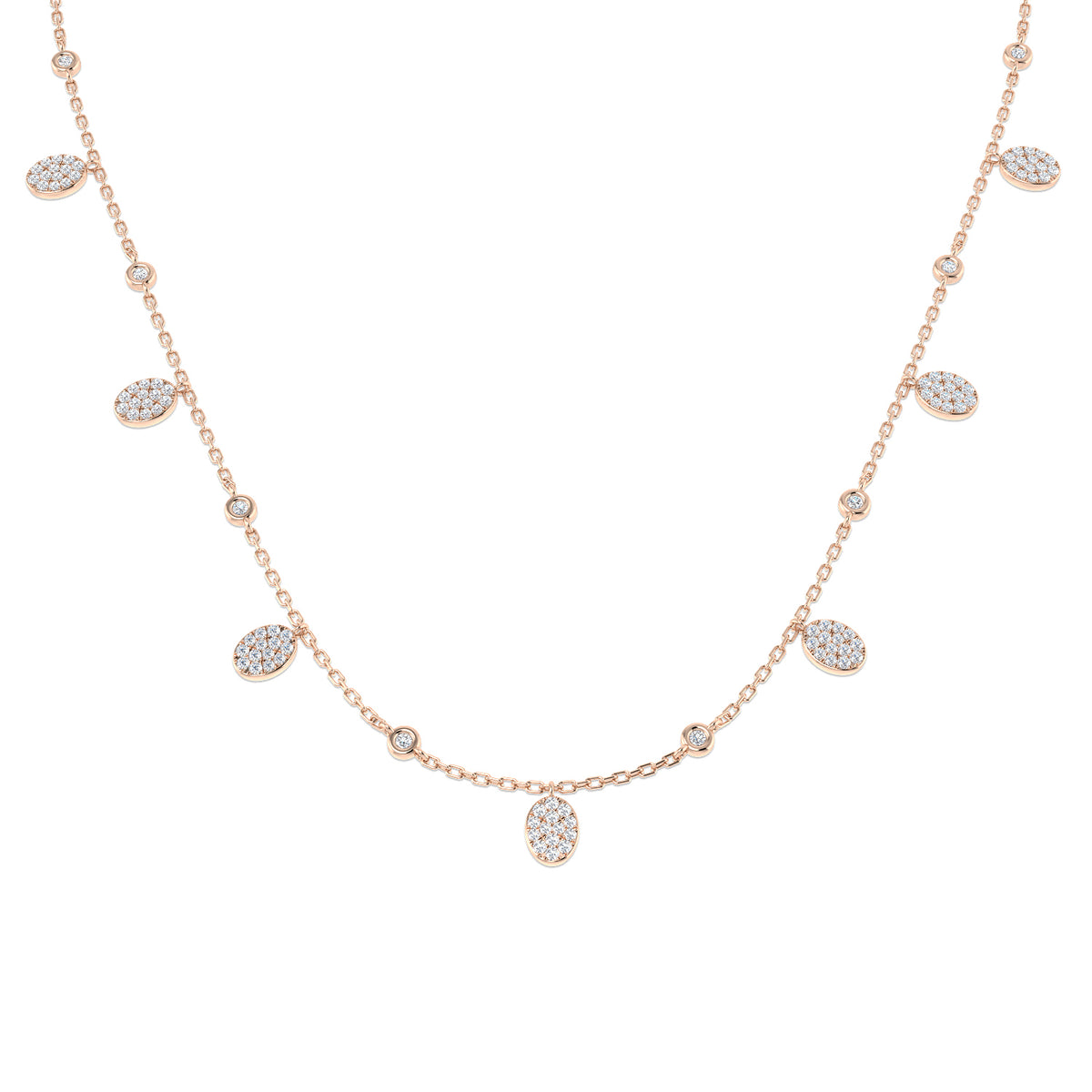 Annoy Diamond Necklace 0.5ct Platinum Gold