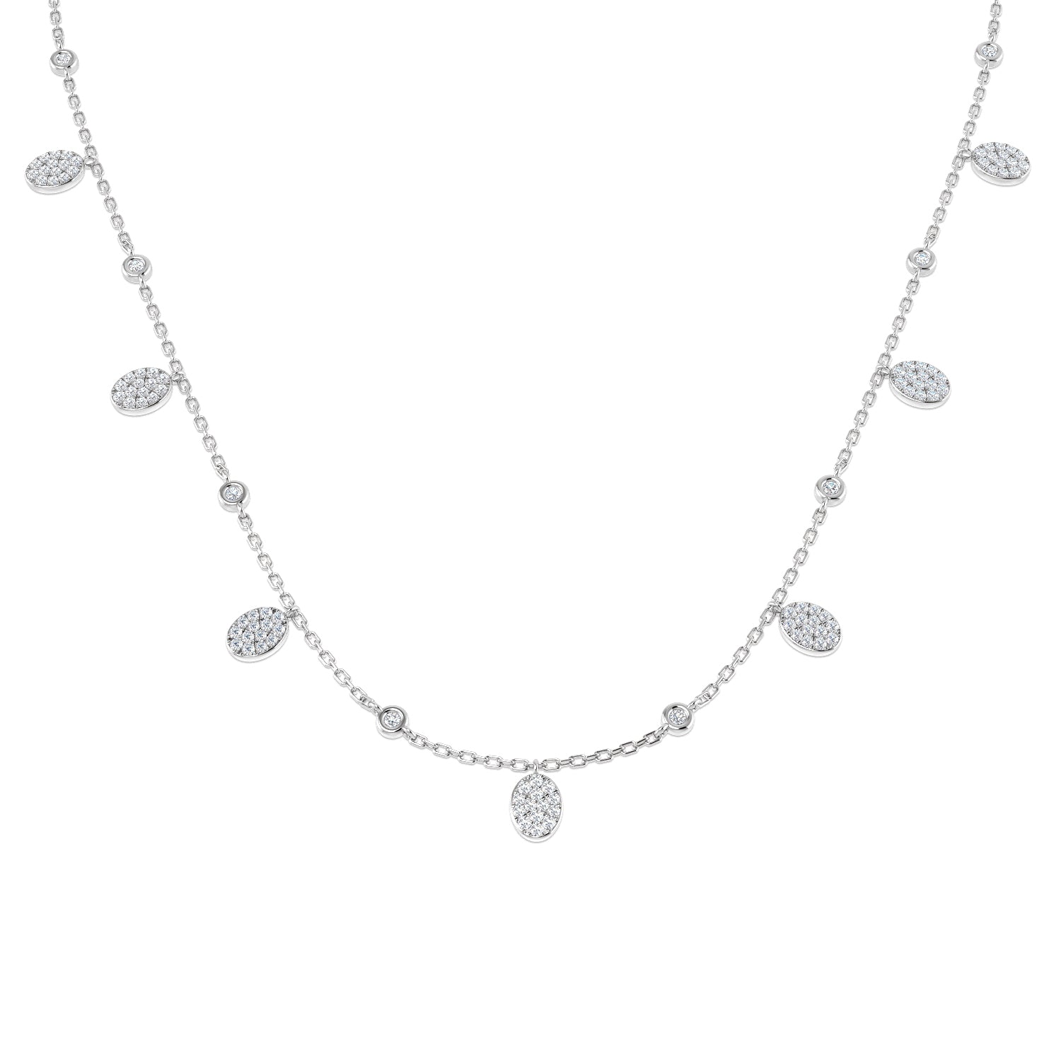Annoy Diamond Necklace 0.5ct Platinum Gold