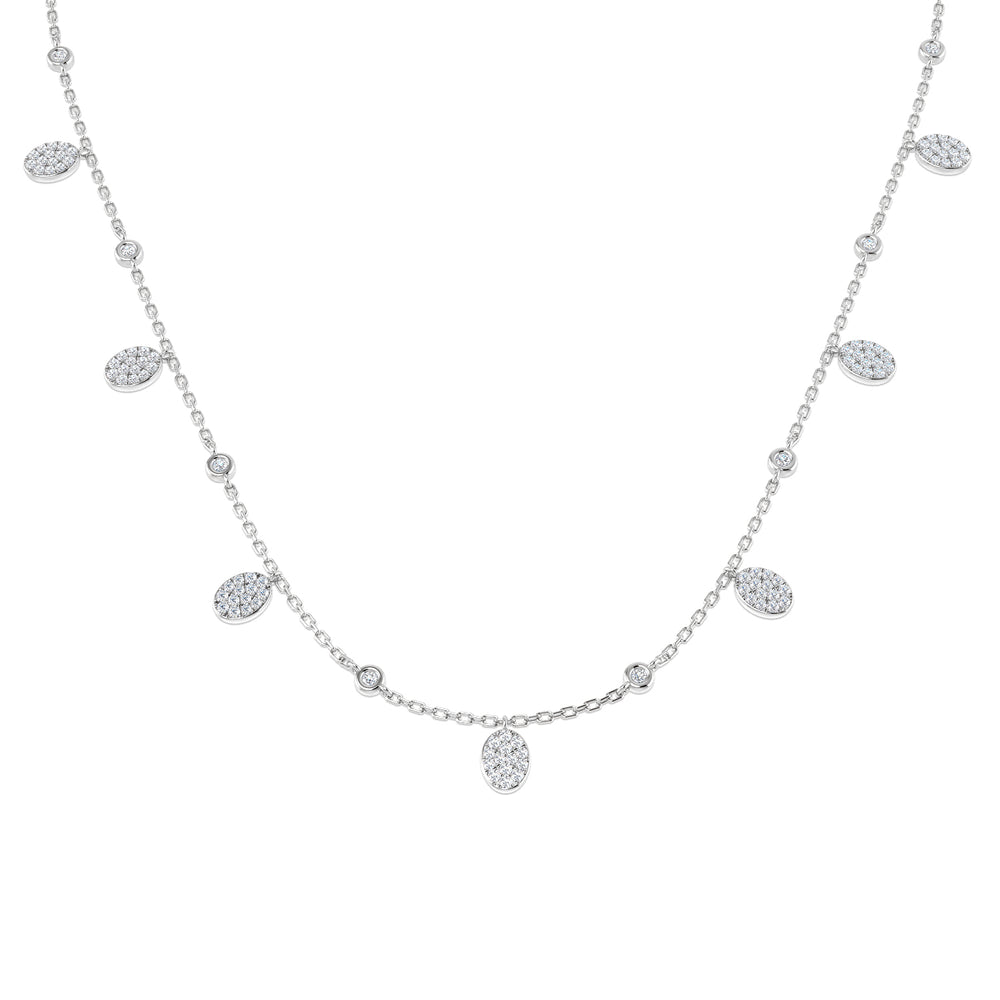 Annoy Diamond Necklace 0.5ct Platinum Gold