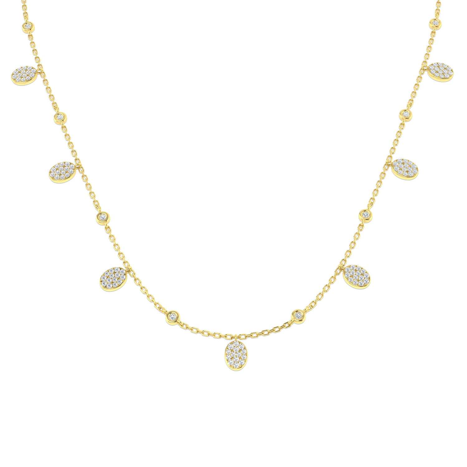 Annoy Diamond Necklace 0.5ct Platinum Gold