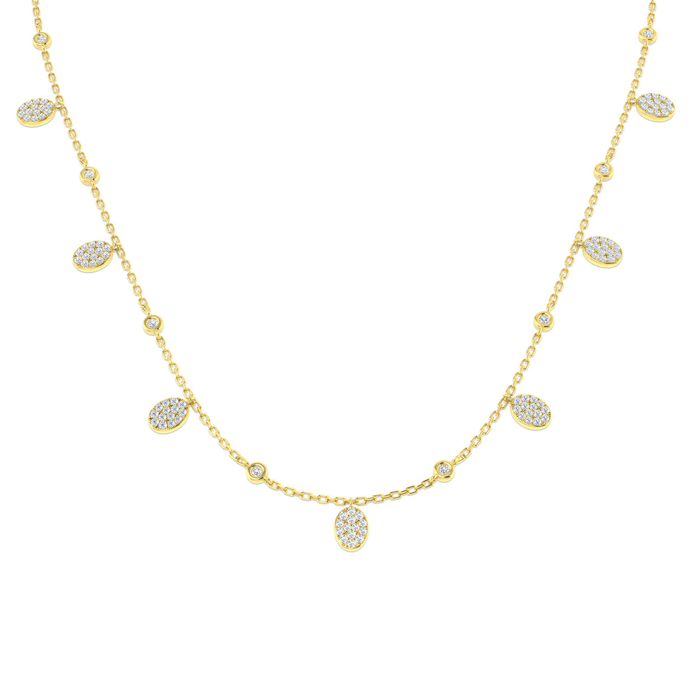 Annoy Diamond Necklace 0.5ct Platinum Gold