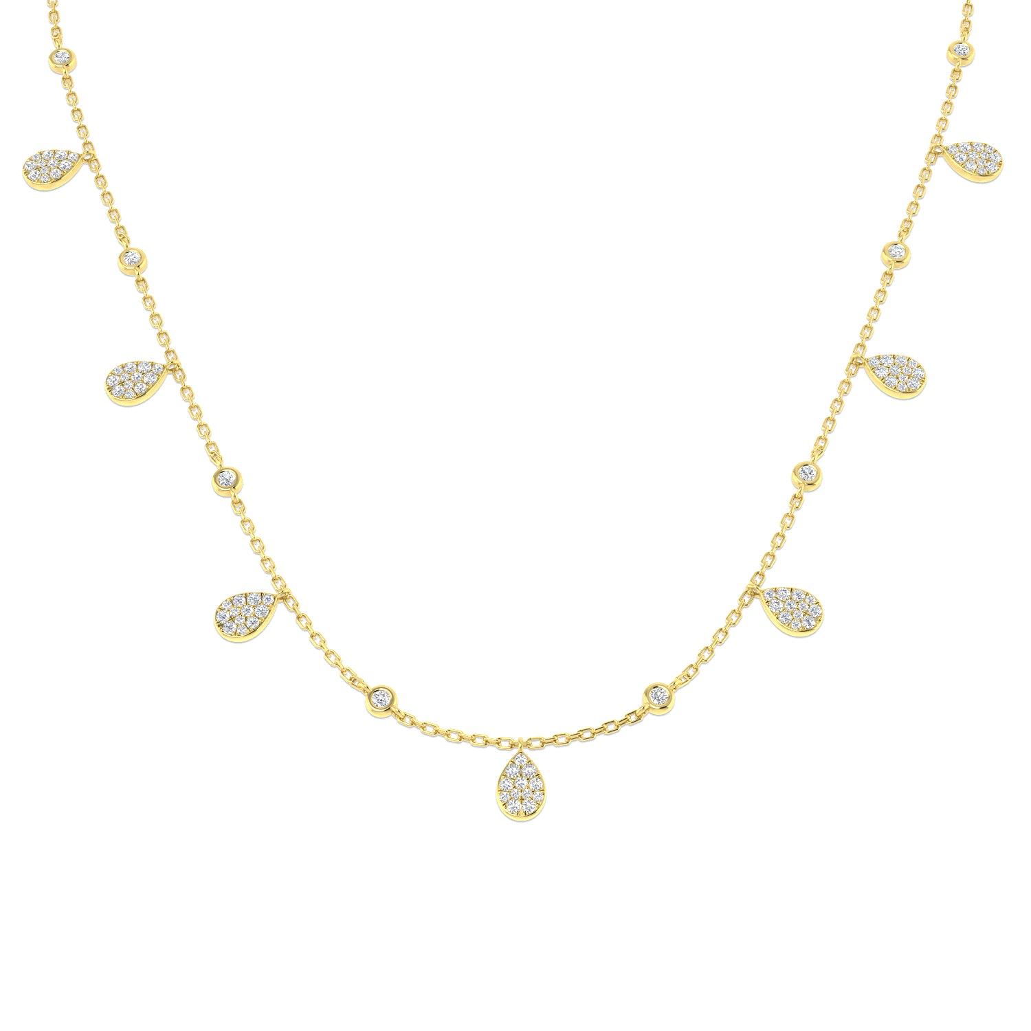 Anoa Diamond Necklace 0.5ct Gold Platinum