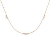 Anole Diamond Spectacle Necklace 0.5ct Gold Platinum